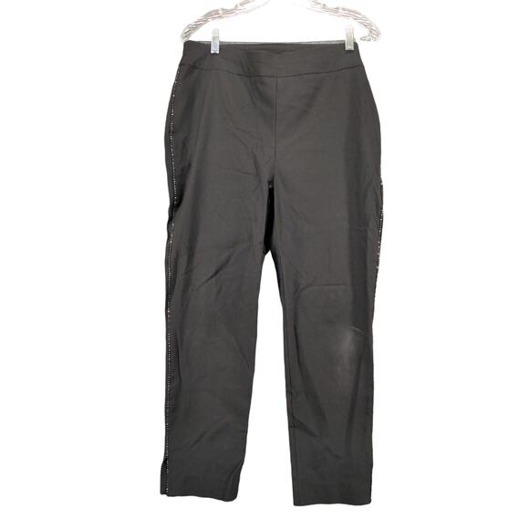 Chico's Womens Pull On Pants Size 1.5 10R Black Rayon Blend - Picture 1 of 12